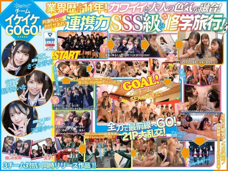 [UNCENSORED-LEAK] CAWD-701 A huge orgy with 10 all-stars who look best in uniforms in the AV industry! Earn youth points by jacking off! A school trip with three teams competing! Team Ikeike GOGO! Cuteness and adult sexiness come together! Amazing techniq